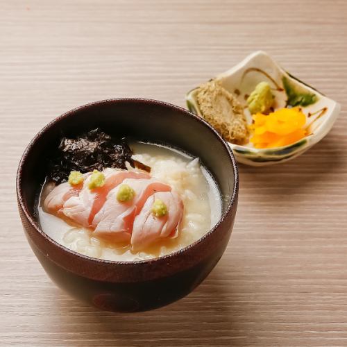 Chicken soup chazuke (chicken wasabi)