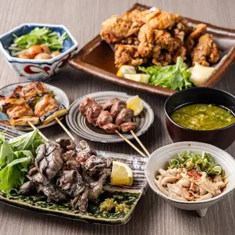 【2時間飲み放題付き】くわどり宵串コース　全5品★3,500円（税込）