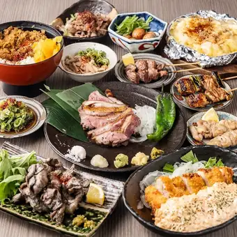 【2時間飲み放題付き】くわどり鶏無双コース-鴨ロース・チキン南蛮付-全8品★8000円（税込）