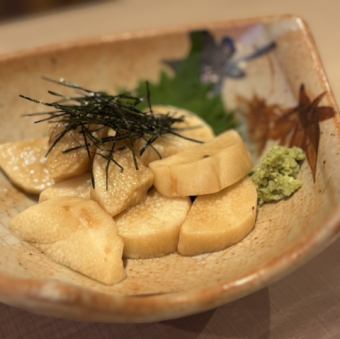 Nagaimo (Japanese yam) marinated in garlic and soy sauce