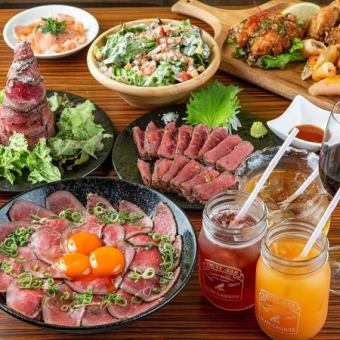 [Includes all-you-can-drink] A large collection of our popular meat dishes! Full of volume [Meat course]