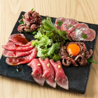 五種黑毛和牛烤牛肉拼盤