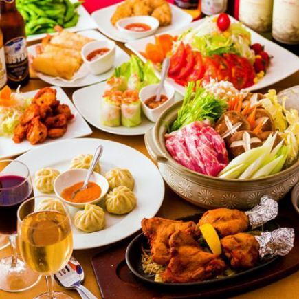 コースA《お得な食べ放題付》 120分飲み放題8品4480円⇒3480円