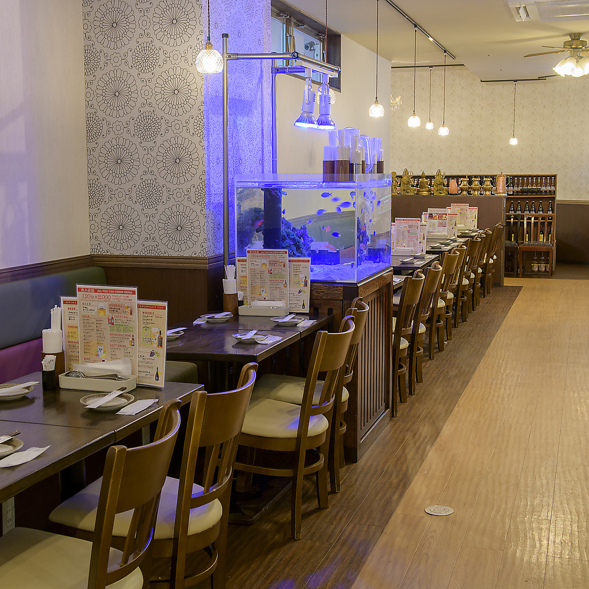 With sofa seating and private booths available, it's the perfect place for a relaxing after-party!
