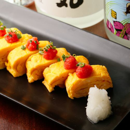 Rolled egg with mentaiko
