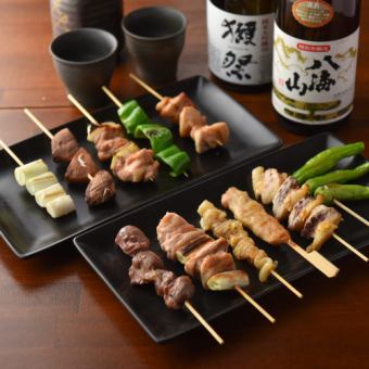 [3 hours all-you-can-drink included] Most popular ◎All-you-can-eat course of 35 dishes including yakitori [2780 yen excluding tax / 3058 yen including tax]