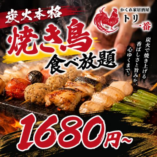 【大特価プラン】3時間食べ飲み放題付！焼き鳥含む全品食べ放題コースあり♪