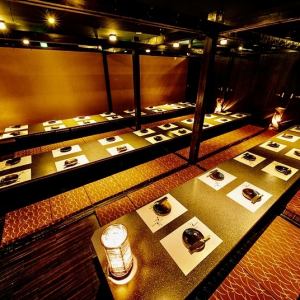 【各席違った雰囲気のデザイナーズ個室席】大人の為の落ち着いた雰囲気となっております。2名様~80名様までご利用可能な完全個室席は豊田市駅で接待や女子会、合コンなど各種宴会に最適なプライベート個室空間♪お得な宴会コースプランもご予算に合わせて3000円~ご用意。誕生日や記念日にお得なサプライズ特典もご用意◎◎ 