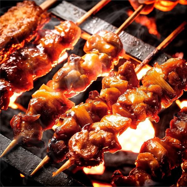 【和牛/地鶏/魚祭】黒毛和牛 炭火焼き鳥 お刺身＋和食料理(157品)食べ放題 飲み放題プラン3時間4000円