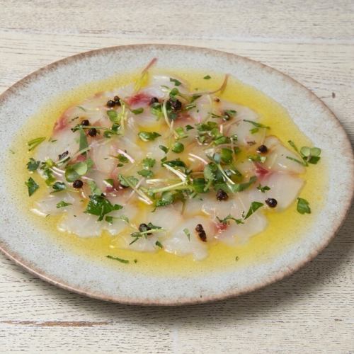 Today's fresh fish carpaccio