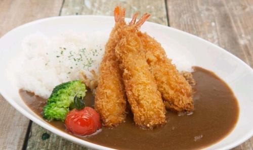 ランチタイム限定！海老フライカレー