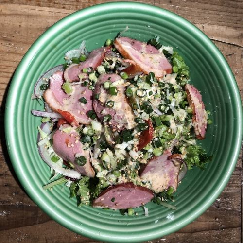 Japanese-style juicy grilled duck salad