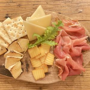 Assorted prosciutto and cheese