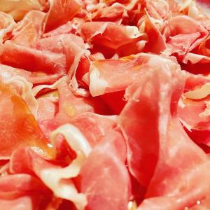 Spanish jamon serrano (raw ham)