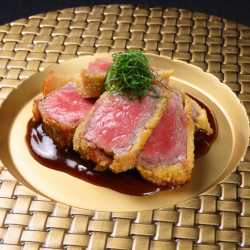 Wagyu rare cutlet with homemade demi-glace sauce