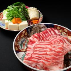 Branded pork shabu-shabu with fresh vegetables (2 servings)