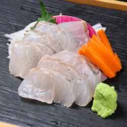 Sea bass sashimi