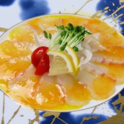 Ehime Prefecture Freshly Slaughtered Red Sea Bream Carpaccio