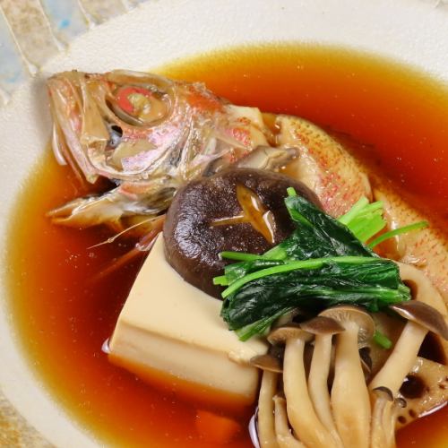 Simmered high-quality fish, rosy seabass