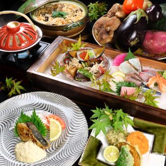 [Perfect for entertaining or sightseeing with guests from outside the prefecture!] Enjoy the Ehime Prefecture course with 9 dishes including red sea bream clay pot rice and fresh Ehime fish + all-you-can-drink for 7,000 yen
