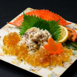 【季節限定】渡り蟹のほぐし身　土佐酢ジュレ掛け