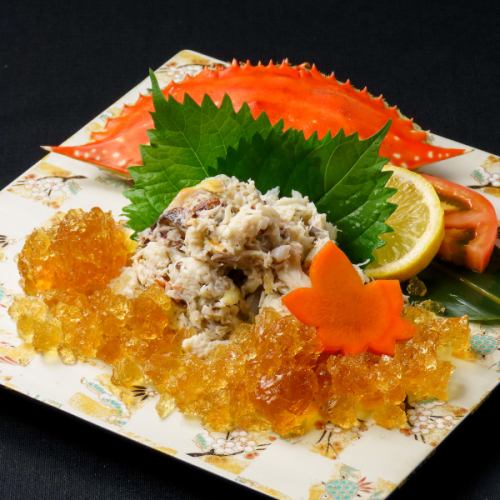 【季節限定】渡り蟹のほぐし身 土佐酢ジュレ掛け