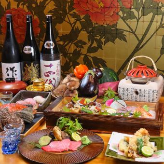 [New] 9 dishes including fresh fish shabu-shabu, 8 pieces of sashimi with medium fatty tuna, spring earthenware pot rice, and more + all-you-can-drink ⇒ 8,000 yen