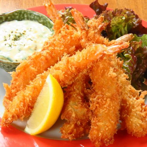 Japanese restaurant fried shrimp