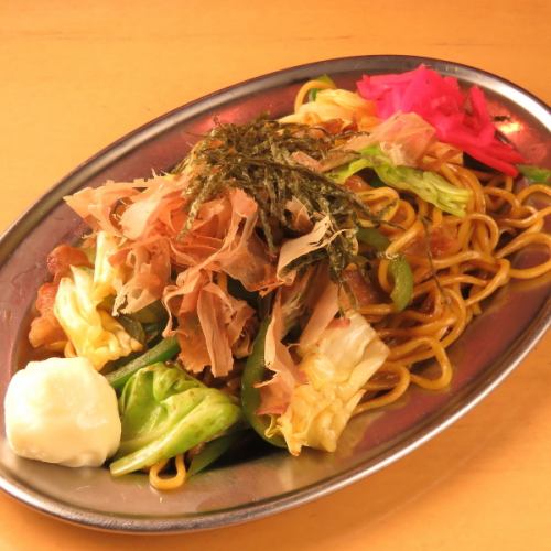 Yakisoba with sauce from a festival stall