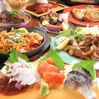 【人气单点套餐】可以吃到各种名菜的桌面双人份2小时无限畅饮3,700日元→3,200日元共7道菜