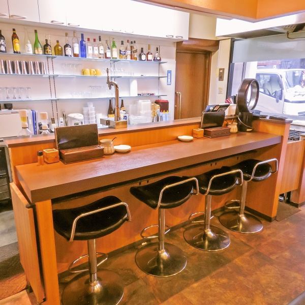 The atmosphere makes it easy to stop by even if you're on your own. There are 4 seats at the counter that are perfect for a quick drink at the second restaurant.
