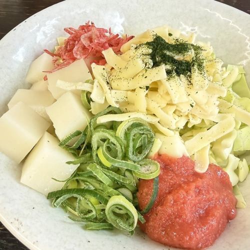 明太もちチーズもんじゃ焼き