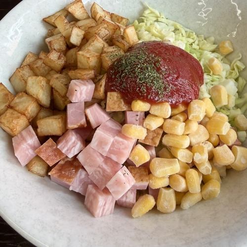 ポテトベーコンもんじゃ焼き