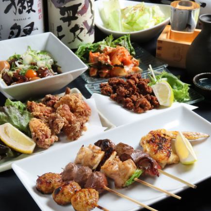 竹橋のスタンダードコース 4,000円 (税込)プラス500円で日本酒飲み放題にも!10品