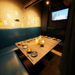 Private room seats with TV are also available.You can also watch sports and watch DVDs.Ideal for welcome and farewell parties, events, etc.
