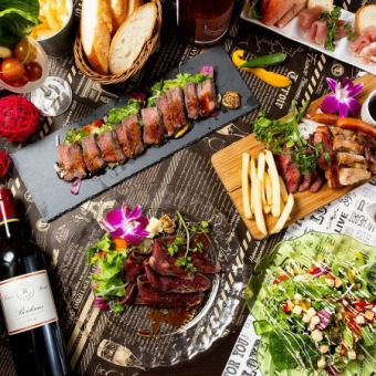 [3 hours all-you-can-drink included/9 dishes] ★A4 Wagyu beef sushi and rich cheese dishes "A4 Wagyu beef & cheese all-you-can-drink course" 4,480 yen