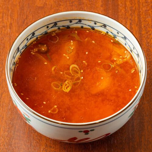 今日は焼肉スープ