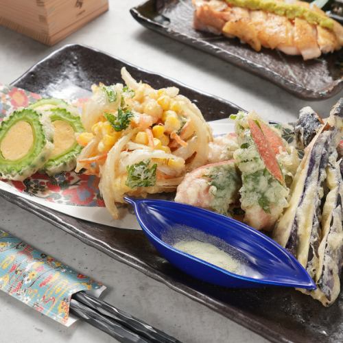 "おまかせ"本日の天ぷら盛り合わせ