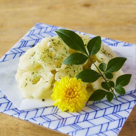 もっちりちくわぶの磯辺揚げ。