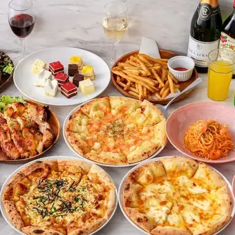 お手軽★ピザバイキング！パスタや居酒屋メニュー等々時間食べ飲み放題！税込3278円