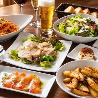お手軽パーティーコース★サラダ＆デザートビュッフェ！セルフ飲み放題付2時間3,500円（税込）