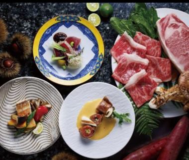 【歩く花】厳選おすすめコース~贅沢食材料理のフルコース(2時間半プレミアム飲み放題付き)