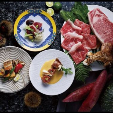 【歩く花】厳選おすすめコース~贅沢食材料理のフルコース(料理のみ)6,000円を5,000円で提供