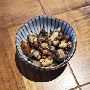Charcoal smoked bacon nuts