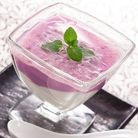 紫薯杏仁豆腐