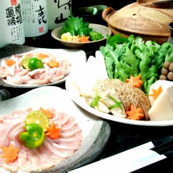 【焼き鳥+鶏鍋を堪能…】串鍋コース生ビール付き飲み放題付4000円サービスコース！