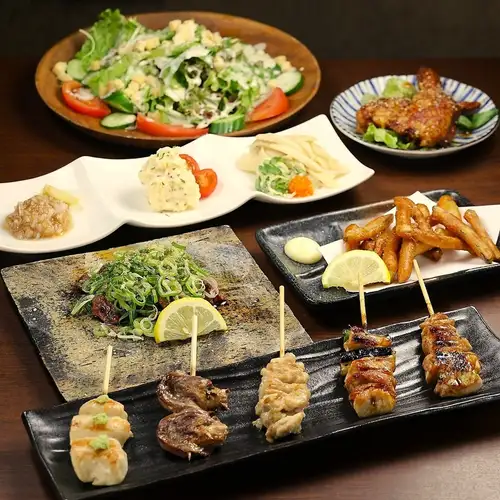 【宴会にはこれ！飲み放題付き】朝挽き鶏コース 6500円(税込)クーポン利用で6000円に♪