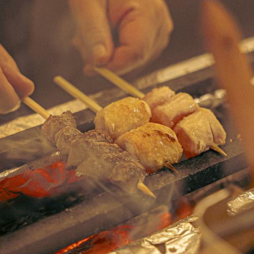 紀州備長炭を使用した上質なお料理の数々