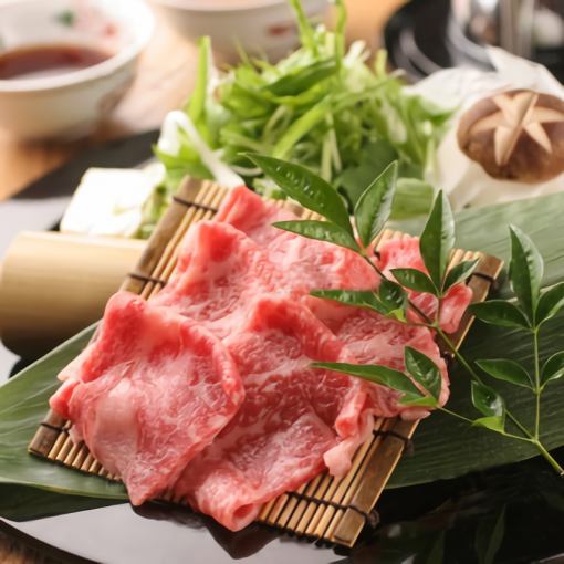 All-you-can-eat and drink course: "All-you-can-eat carefully selected beef and specially selected sticky pork shabu-shabu" 4,580 yen (tax included)