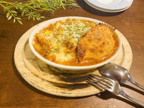 Blue crab tomato cream gratin